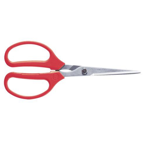 KLEIBER Ciseaux cranteurs, pointus, longueur: 140 mm, rouge